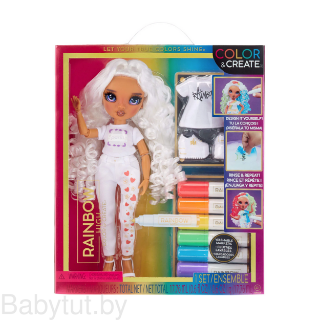Кукла Rainbow High с фиолетовыми глазами серия Color & Create