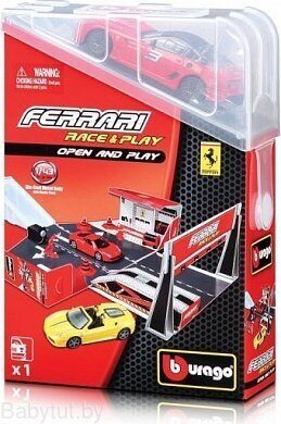 Игровой набор Bburago Ferrari + 1 машинка 18-31209