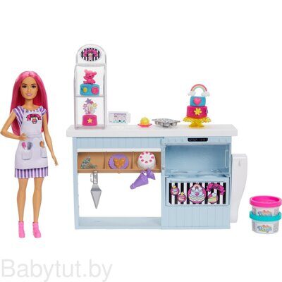 Игровой набор Barbie Кондитерская с куклой HGB73