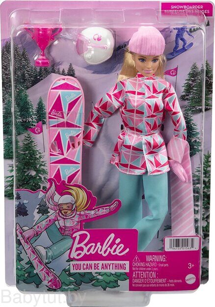 Кукла Barbie Безграничные движения Сноубордистка HCN32