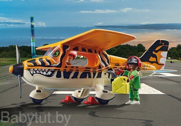Конструктор Воздушное каскадерское шоу: Пропеллерный самолет Тигр Playmobil 70902