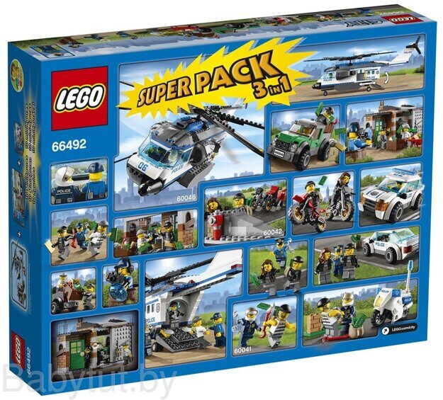 Конструктор Lego City Супер набор Полиция 3 в 1 66492