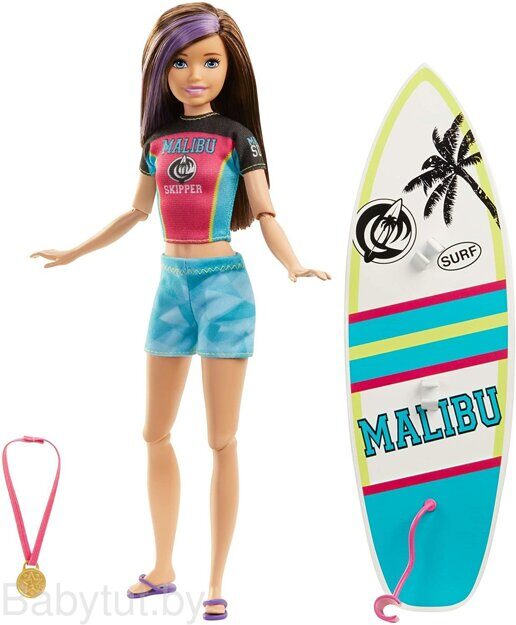 Игровой набор Barbie Скиппер Серфинг GHK36