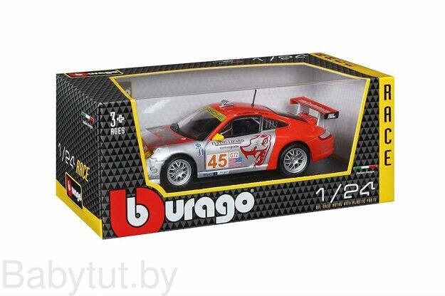 Модель автомобиля Bburago 1:24 - Порше 911 GT3 RSR гоночный
