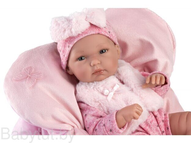 Пупс Llorens Малышка с розовой подушкой 63592