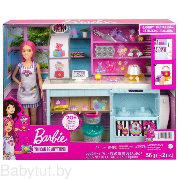 Игровой набор Barbie Кондитерская с куклой HGB73