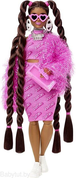 Кукла Barbie Экстра шатенка с косичками HHN06