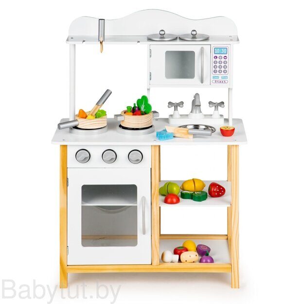 Детская кухня Eco Toys с печкой СВЧ (белая) TK040A