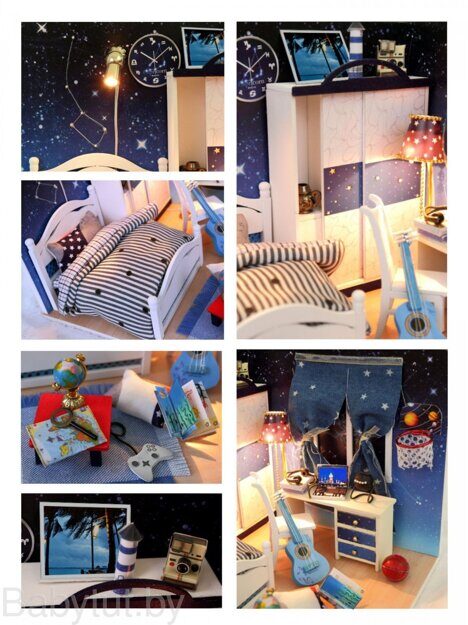 Интерьерный конструктор Румбокс Hobby Day Mini House Звёздное небо M008