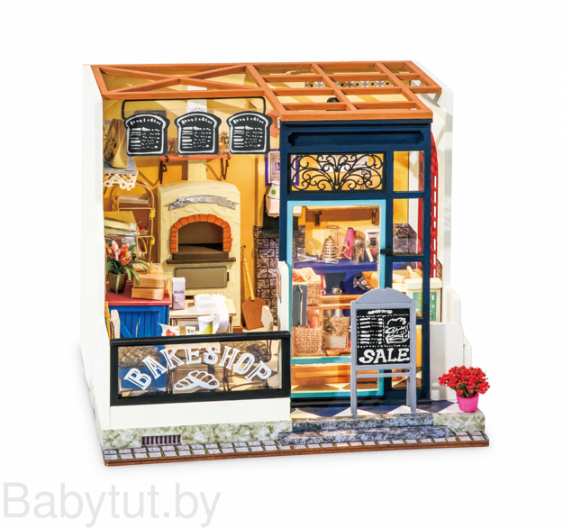 Интерьерный конструктор Румбокс Robotime DIY House Пекарня DG143