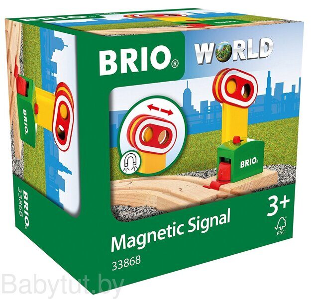 Железная дорога Brio Сигнальный знак на магните 33868