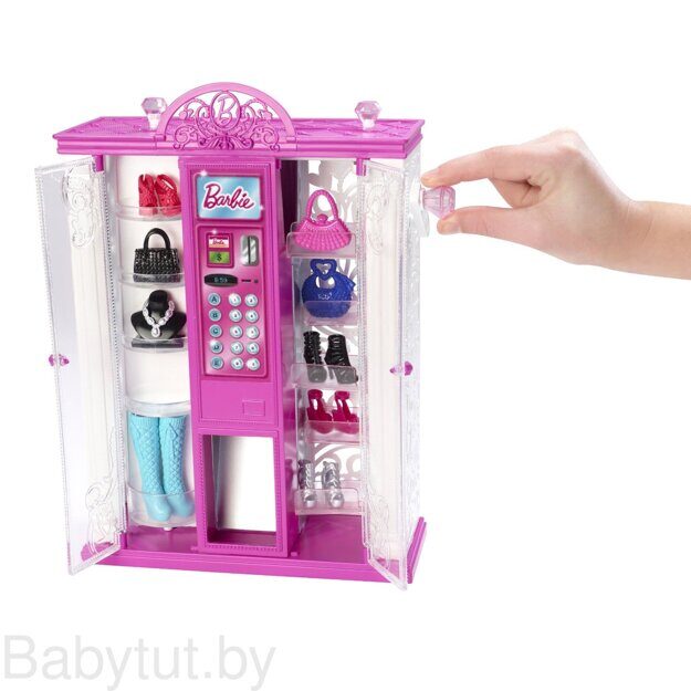 Игровой набор Barbie Шкаф-автомат модных аксессуаров BGW09