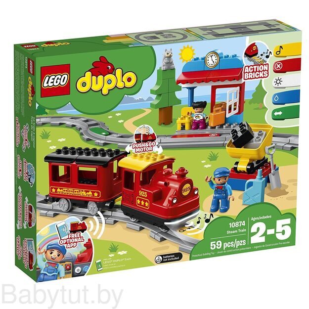 Конструктор LEGO Duplo Town Поезд на паровой тяге 10874