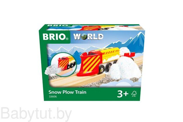 Поезд Brio Снегоуборочный с грузом 33606