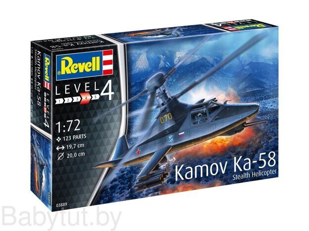 Сборная модель вертолета Revell 1:72 - Одноместный ударный вертолет Kamov Ka-58 Stealth