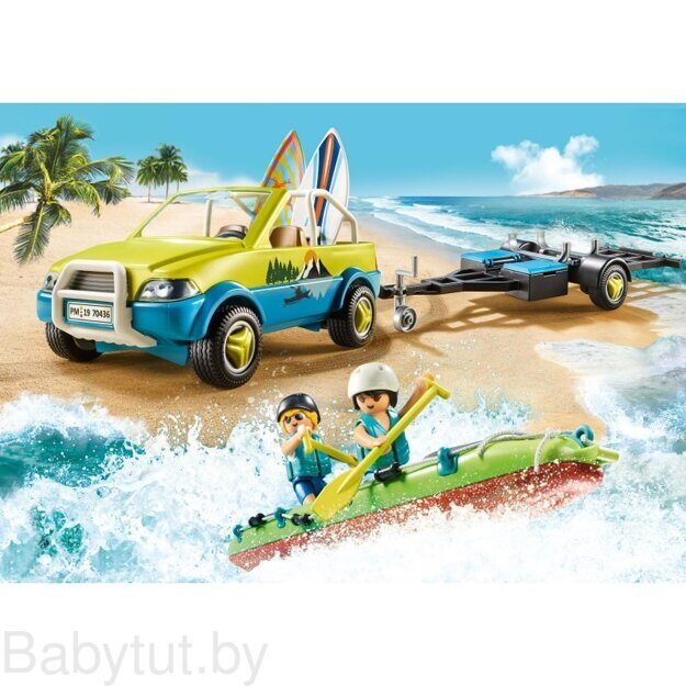 Конструктор Пляжный автомобиль с каноэ Playmobil 70436