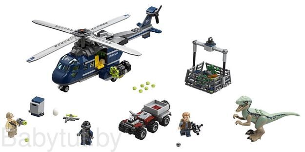 Конструктор Lego Jurassic World 75928 Погоня за Блю на вертолёте