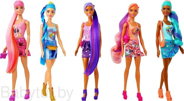 Кукла-cюрприз Barbie Color Reveal серия Totally Denim HJX55