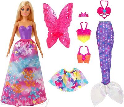 Кукла Barbie Dreamtopia Принцесса с нарядами GJK40