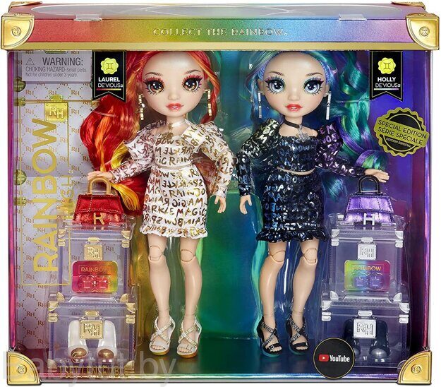 Набор из 2 кукол-близнецов Rainbow High Лорел и Холли Девиус