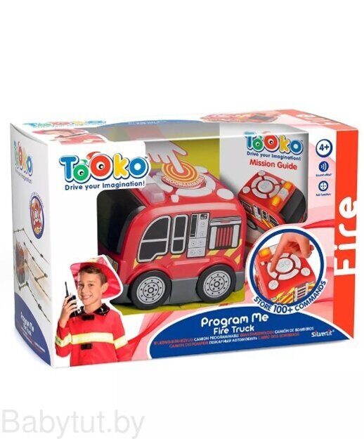 Игрушка из пластмассы "Программируемая пожарная машина Tooko "  81470