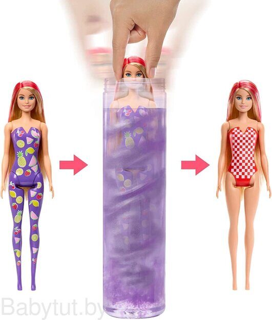 Кукла-cюрприз Barbie Color Reveal серия Sweet Fruit HJX49