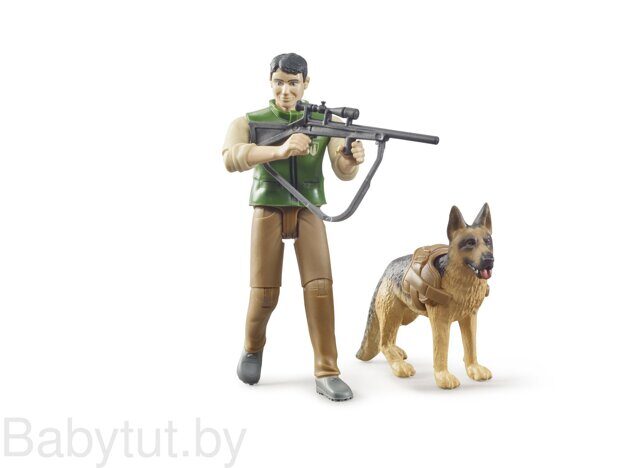 Фигурка лесника с собакой и снаряжением Bruder 62660