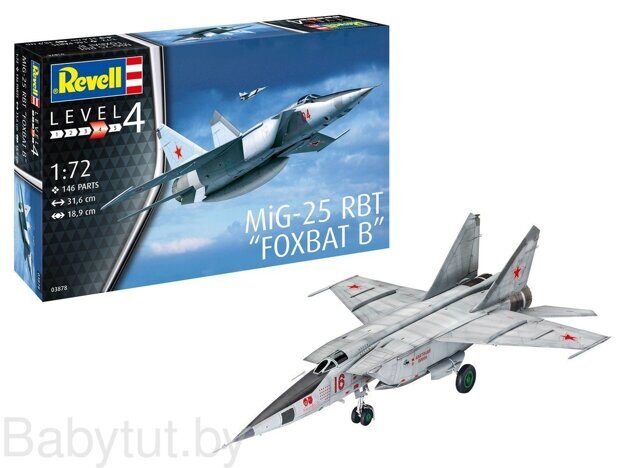 Сборная модель истребителя Revell 1:72 - Советский сверхзвуковой истребитель-перехватчик MiG-25 RBT "Foxbat B"