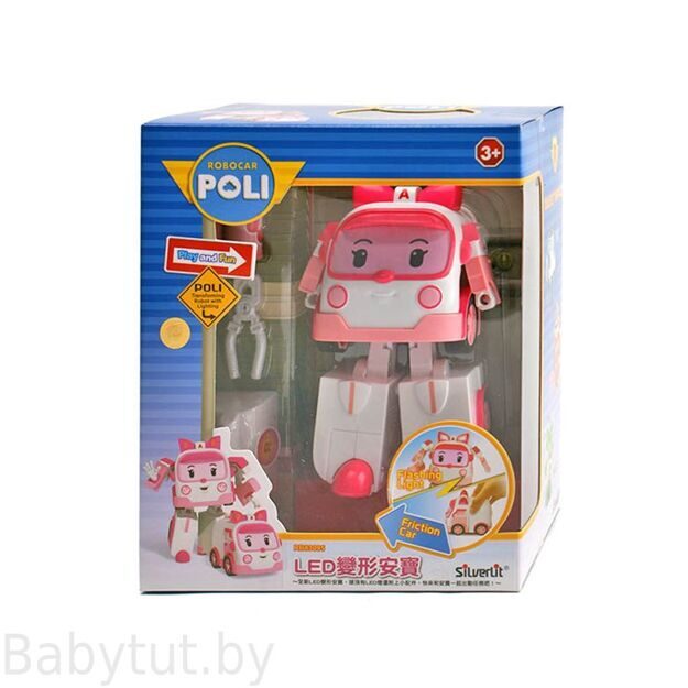 Robocar Poli Игрушка "Эмбер трансформер" 12,5 см свет, инструменты 83095