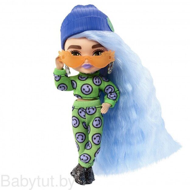 Кукла Barbie Экстра Minis в зеленом костюме с принтом HGP65