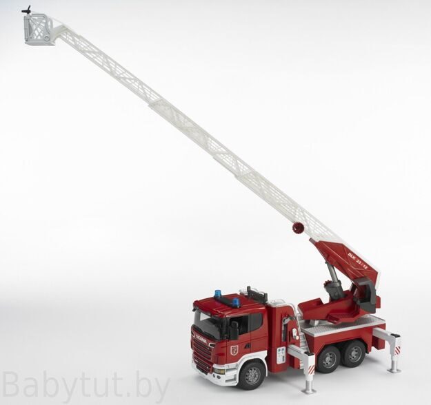 Пожарная машина Scania с выдвижной лестницей и помпой Bruder (Брудер) 03590