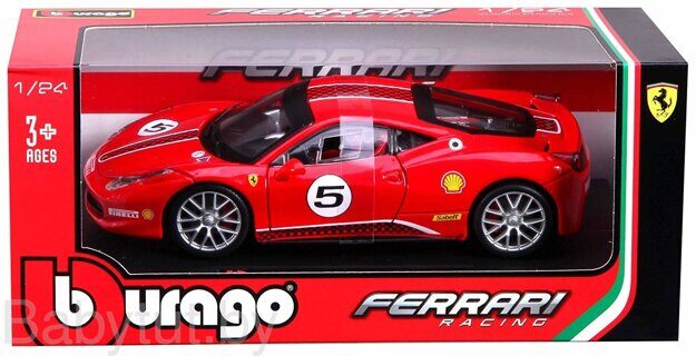 Модель автомобиля Bburago 1:24 - Феррари 458 гоночная