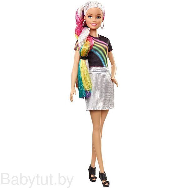 Игровой набор Barbie Радужные волосы FXN96