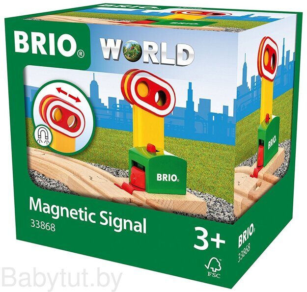 Железная дорога Brio Сигнальный знак на магните 33868