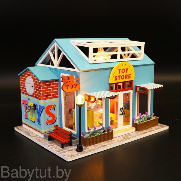 Интерьерный конструктор Румбокс Hobby Day DIY MINI House Магазин игрушек M904