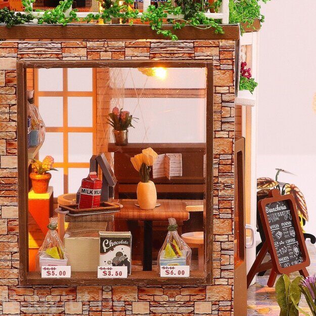 Интерьерный конструктор Румбокс Hobby Day DIY MINI House Лаунж кафе M906