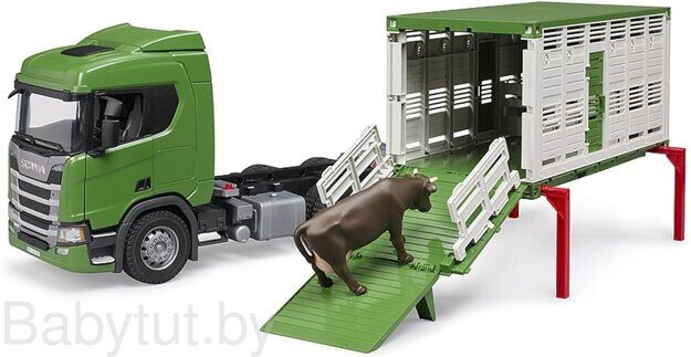 Игрушка Bruder Автомобиль для перевозки животных Scania 03548