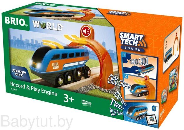 Поезд с интерактивным тоннелем со звукозаписью Brio Smart Tech Sound 33971