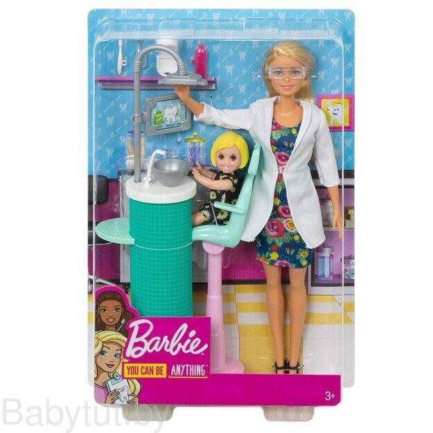 Игровой набор Barbie Cтоматолог с аксессуарами и мебелью FXP16