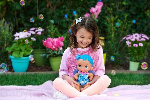 Кукла My Garden Baby Berry Hungry с голубыми волосами GYP01