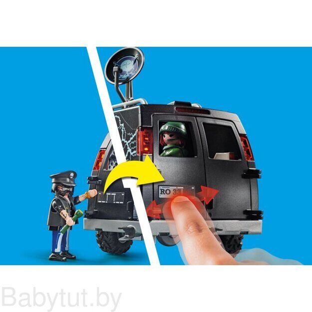 Конструктор Полицейский вертолет: В погоне за фургоном Playmobil 70575