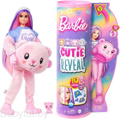 Кукла Barbie Cutie Reveal Мишка Тедди HKR04