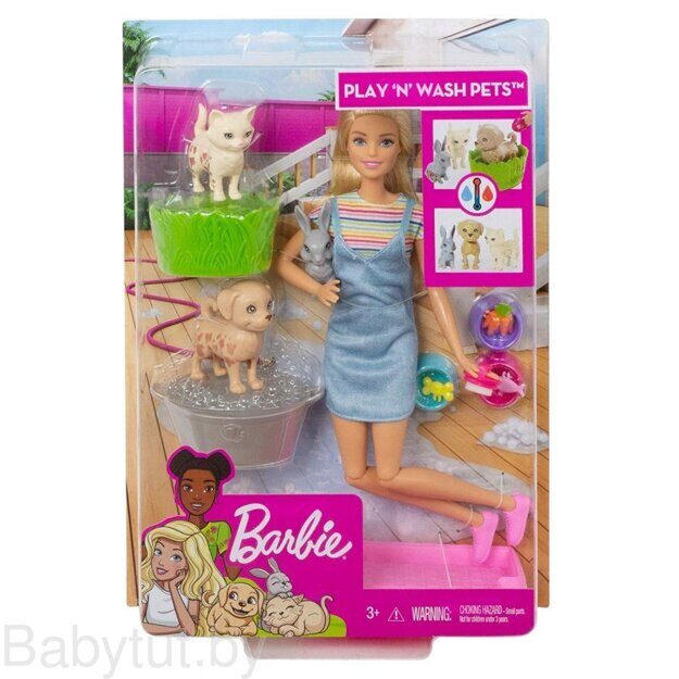 Игровой набор Barbie Кукла и домашние питомцы FXH11