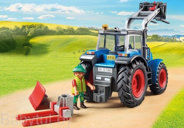 Конструктор Большой трактор с принадлежностями Playmobil 71004