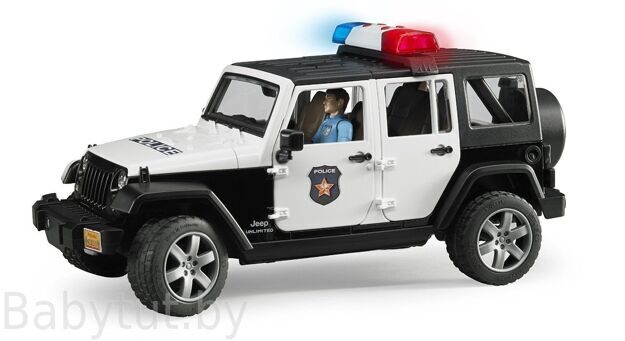 Внедорожник Jeep Wrangler Unlimited Rubicon Полиция с фигуркой 02526