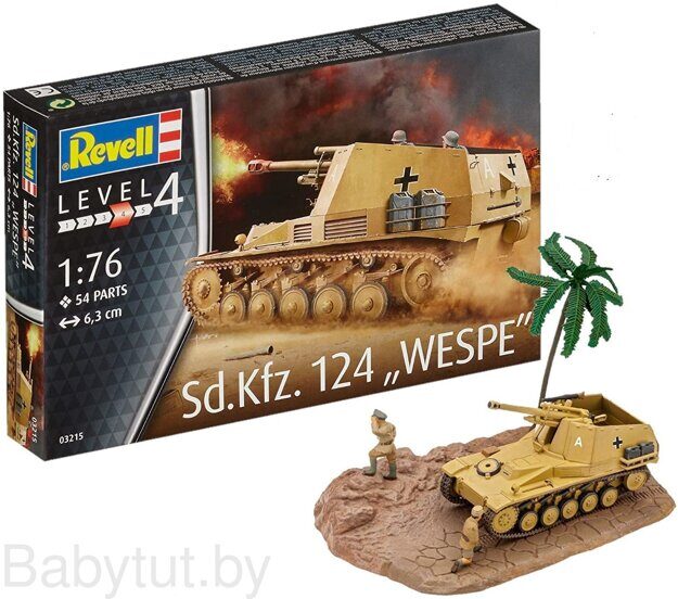 Сборная модель танка Revell 1:76 - Немецкая самоходная гаубица Sd.Kfz. 124 Wespe