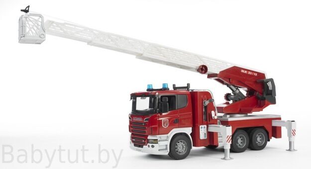 Пожарная машина Scania с выдвижной лестницей и помпой Bruder (Брудер) 03590