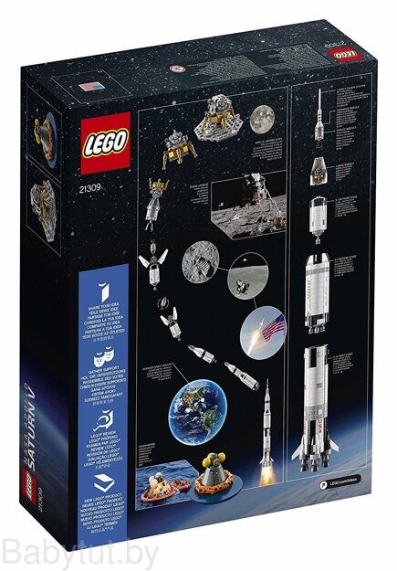 Конструктор Lego Ideas Сатурн-5-Аполлон 21309