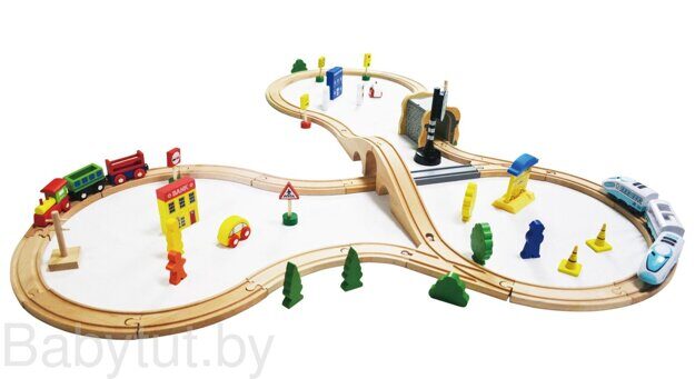 Железная дорога Eco Toys 69 элементов HM015147