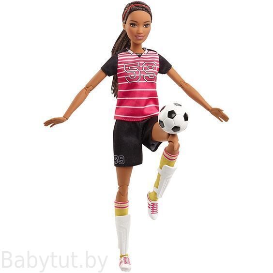 Кукла Барби Безграничные движения Barbie Made To Move - Футболистка (брюнетка)